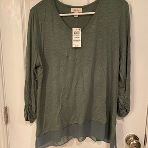 NWT Style & Co. Pale Sage Long Sleeve Shirt.